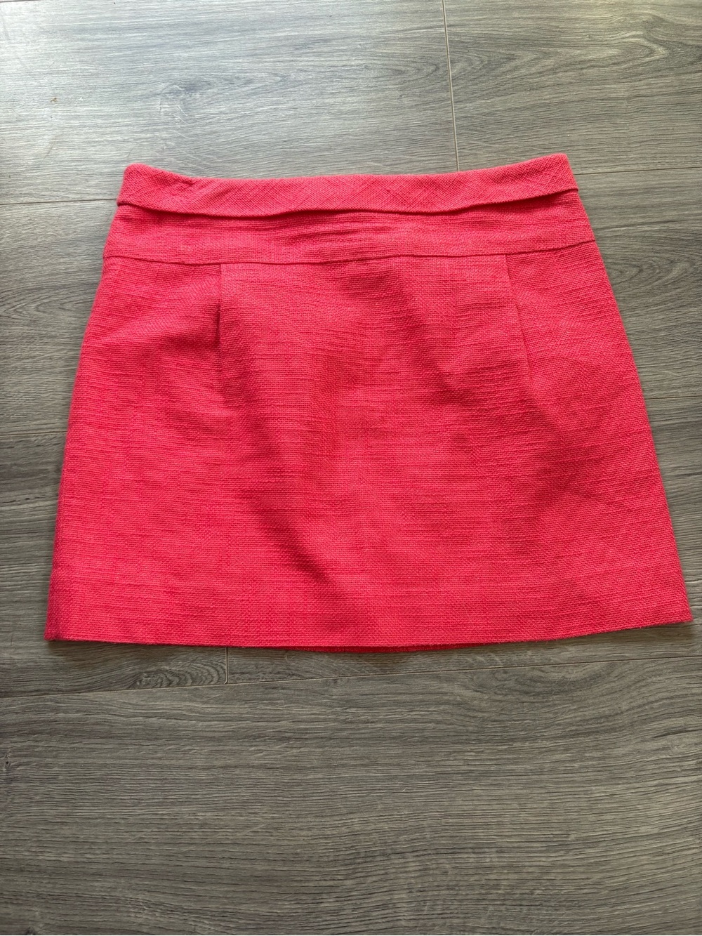 J. Crew Pink-Red Textured Mini Skirt-Size 2